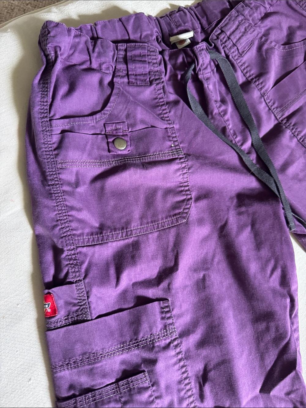 Dickies Kids Purple Cargo Shorts with Drawstring